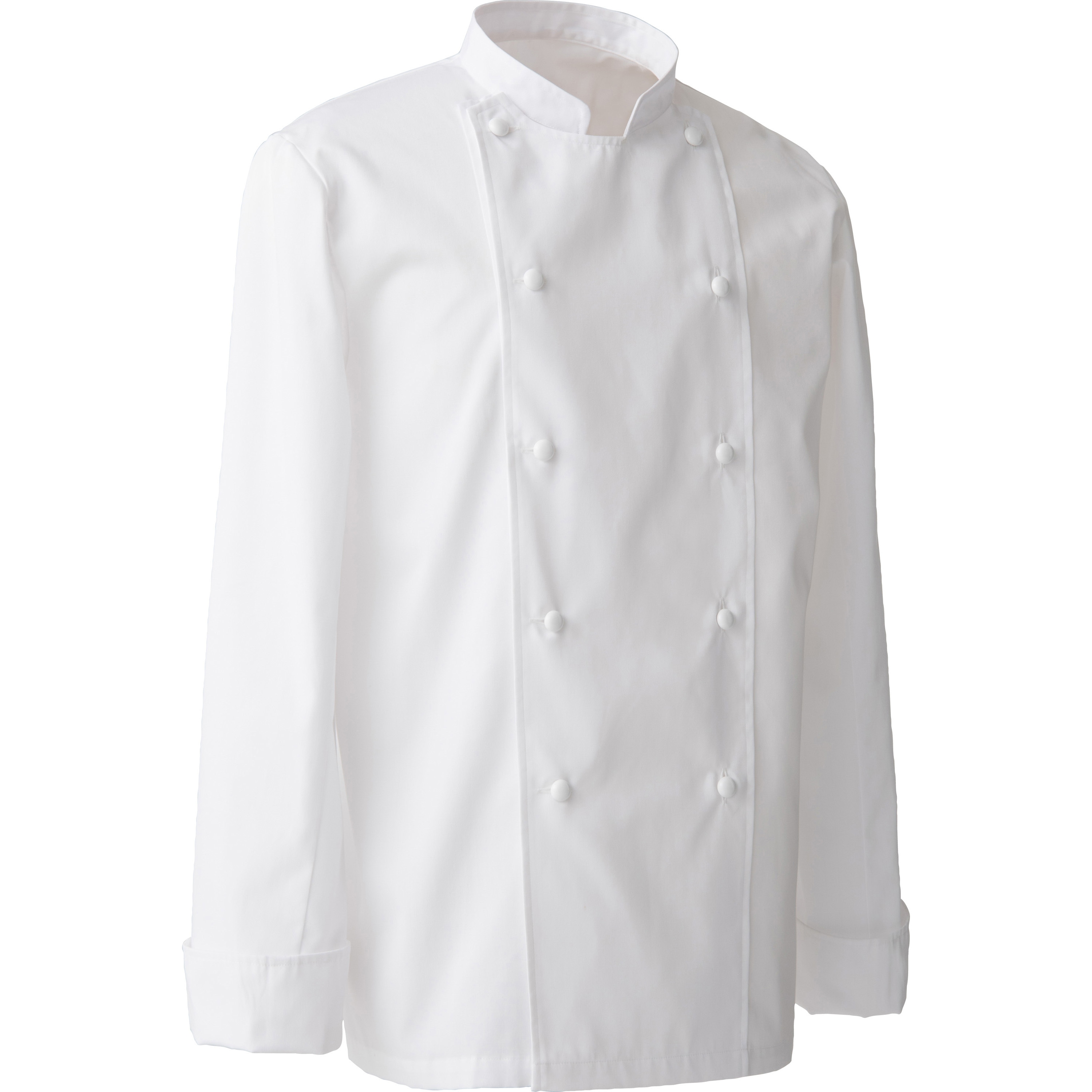 AA0214-0 コックコート・男女兼用・長袖 セブンユニフォーム ホワイト色 サイズSS  AA0214-0