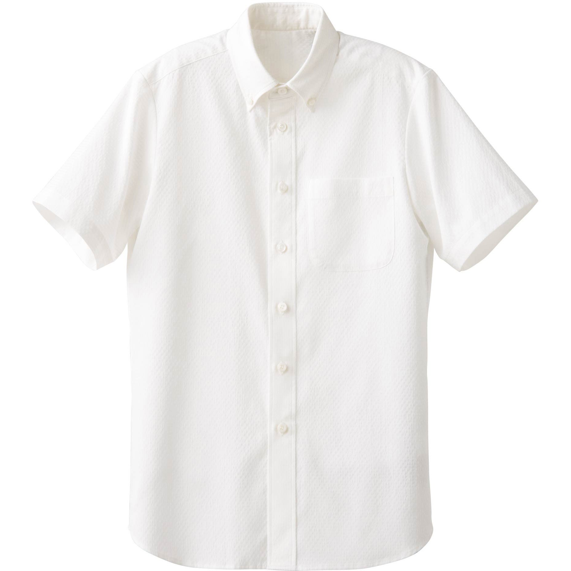 CH4465-0 BDシャツ・男女兼用・半袖 セブンユニフォーム ホワイト色 サイズSS  CH4465-0 5,559円