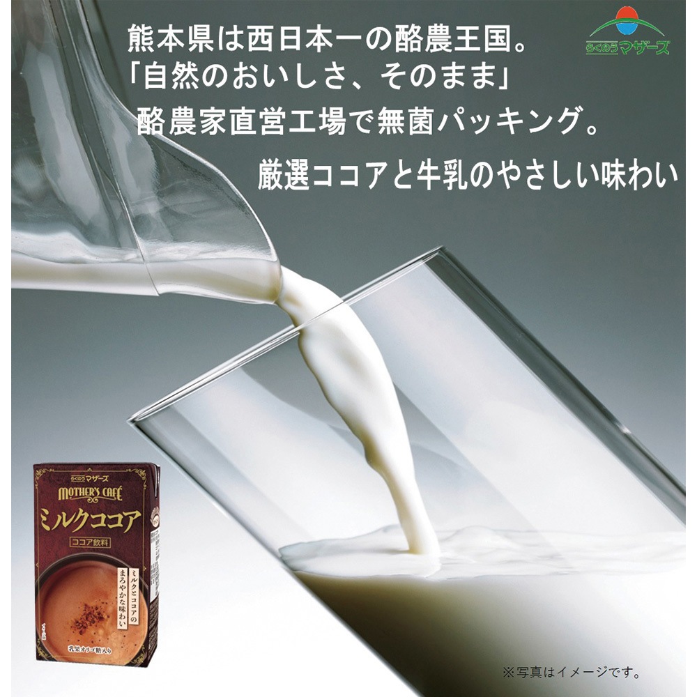 ミルクココア 1セット(250mL×12本) らくのうマザーズ 【通販