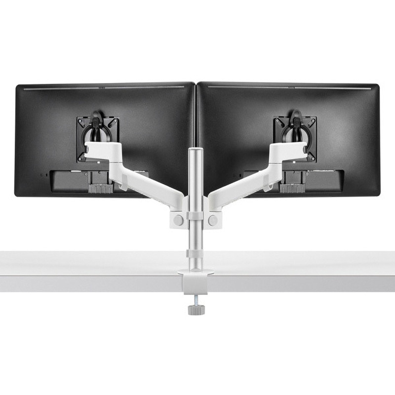 CBS Lima Dual White ポストマウント方式 モニターアーム 2台用