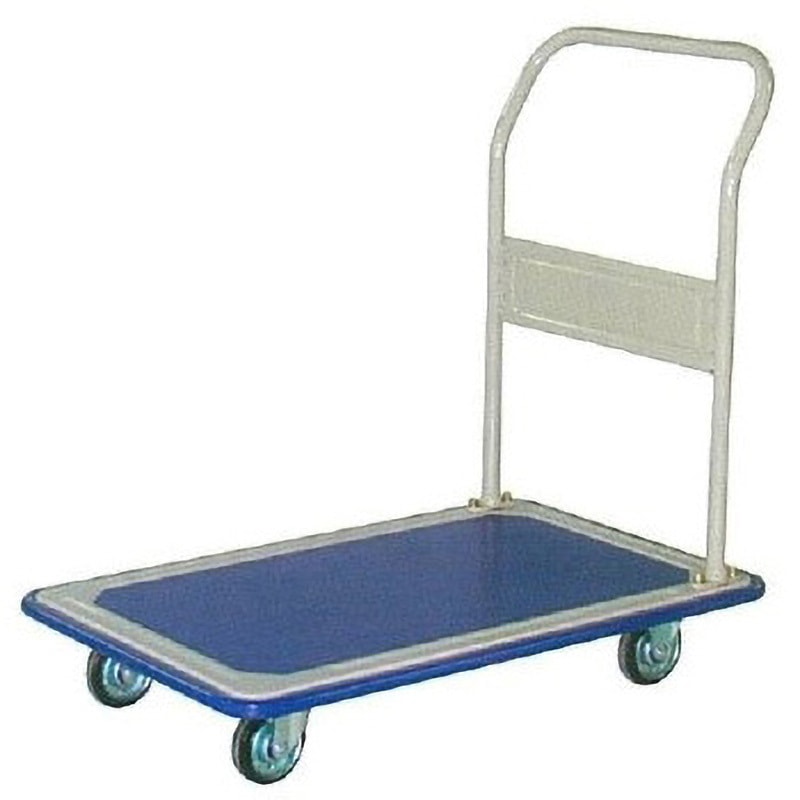 PD-250KS プレス台車 固定ハンドル ストッパー付 HAMACO ブレーキあり スチール製 荷重250kg ゴム車輪 ブルー色 13,485円