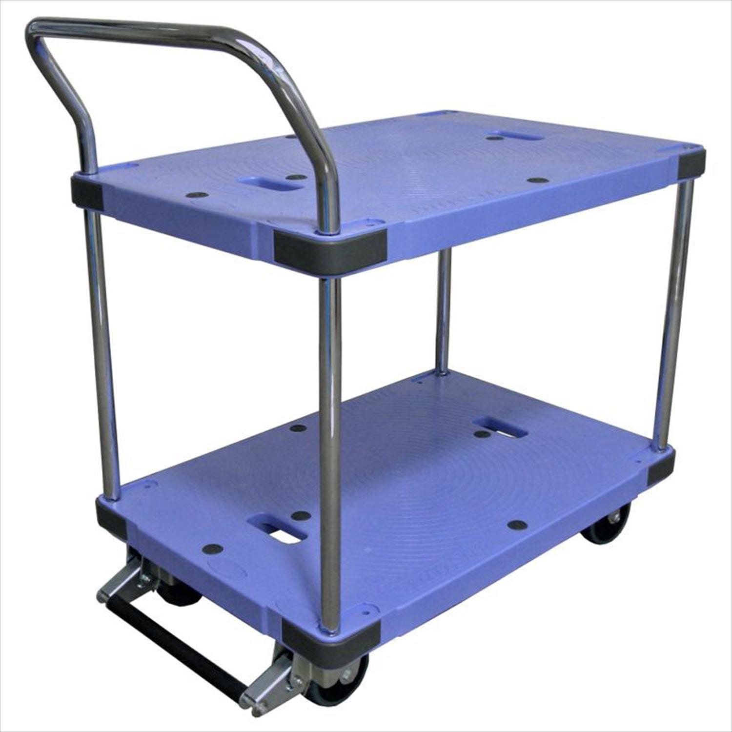 DSK-304B サイレントマスター 積載荷重300kg 2段タイプ ナンシン 青色 フットブレーキ 荷台幅600mm荷台奥行900mm  DSK-304B