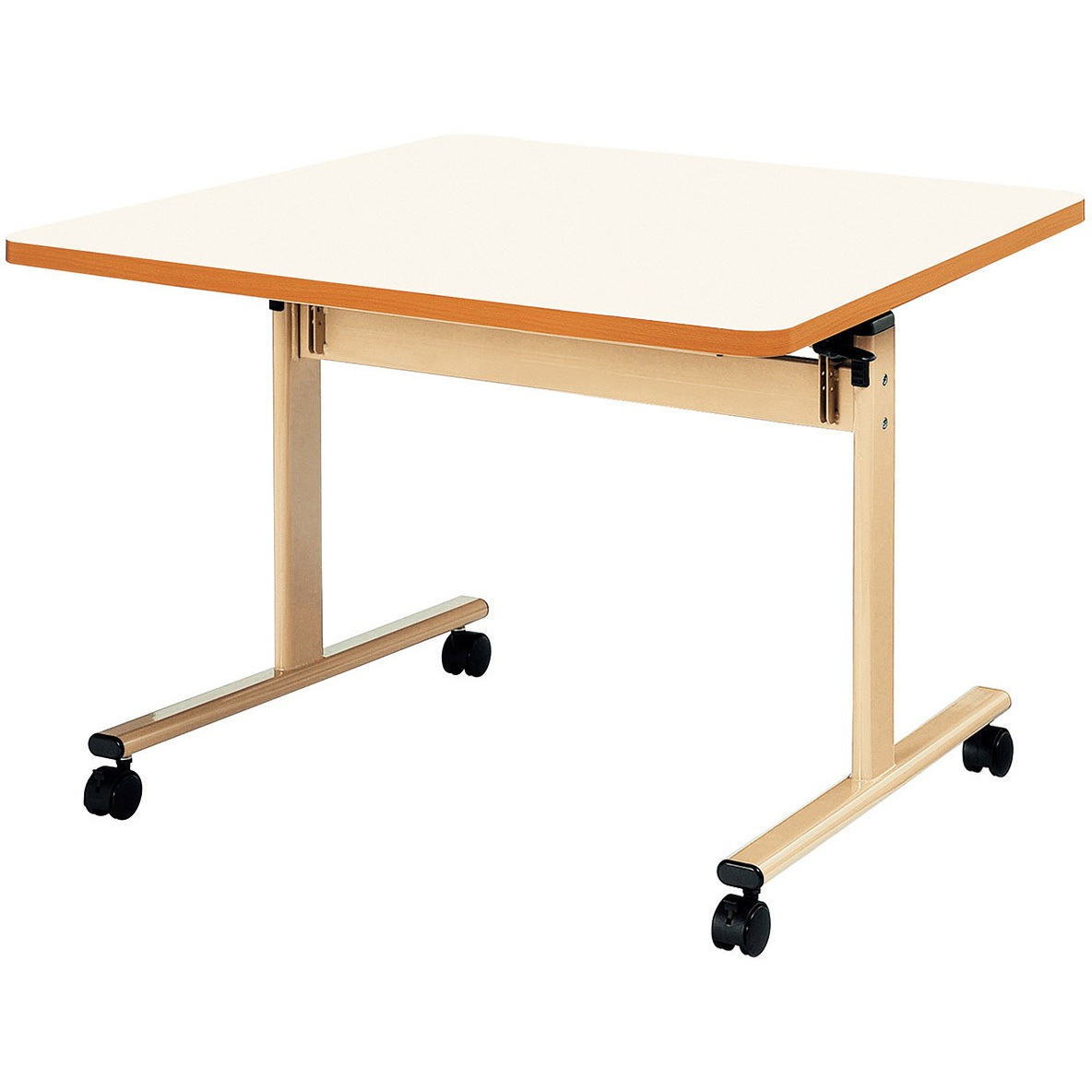 TRV-0909EB-IV 福祉・医療施設テーブル ニシキ工業 組立式 アイボリー色 幅900mm奥行900mm高さ700mm  TRV-0909EB-IV