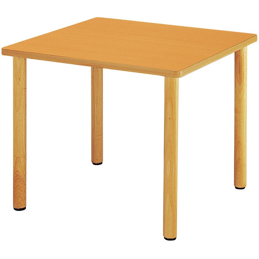 FA-0909K-MW 福祉・医療施設テーブル ニシキ工業 組立式 ミディアムウッド色 幅900mm奥行900mm高さ700mm  FA-0909K-MW