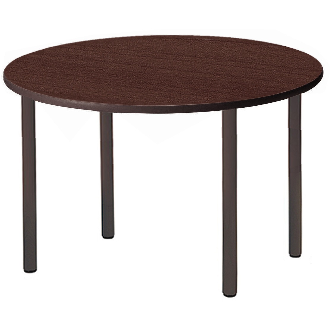 FA-1200R-BW 福祉・医療施設テーブル ニシキ工業 ブラウンウッド色 組立式 幅1200mm奥行1200mm高さ700mm