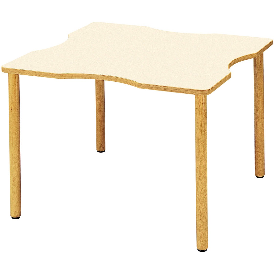 FA-1212Q-IV 福祉・医療施設テーブル ニシキ工業 組立式 アイボリー色 幅1200mm奥行1200mm高さ700mm  FA-1212Q-IV