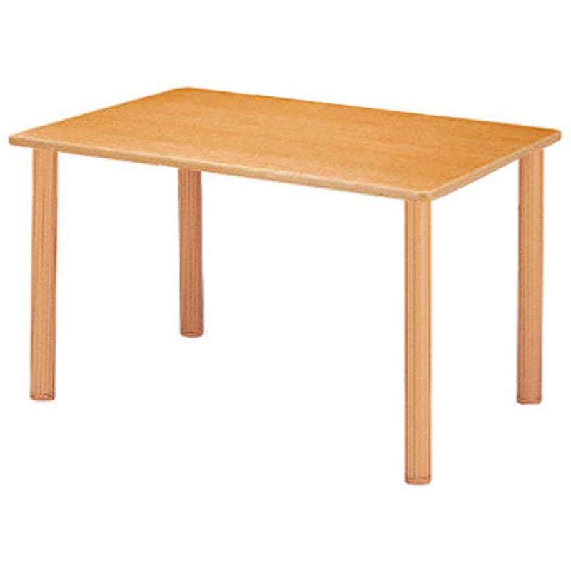 FHO-0960K-MW 福祉・医療施設テーブル ニシキ工業 組立式 ミディアムウッド色 幅900mm奥行600mm高さ700～750mm  FHO-0960K-MW