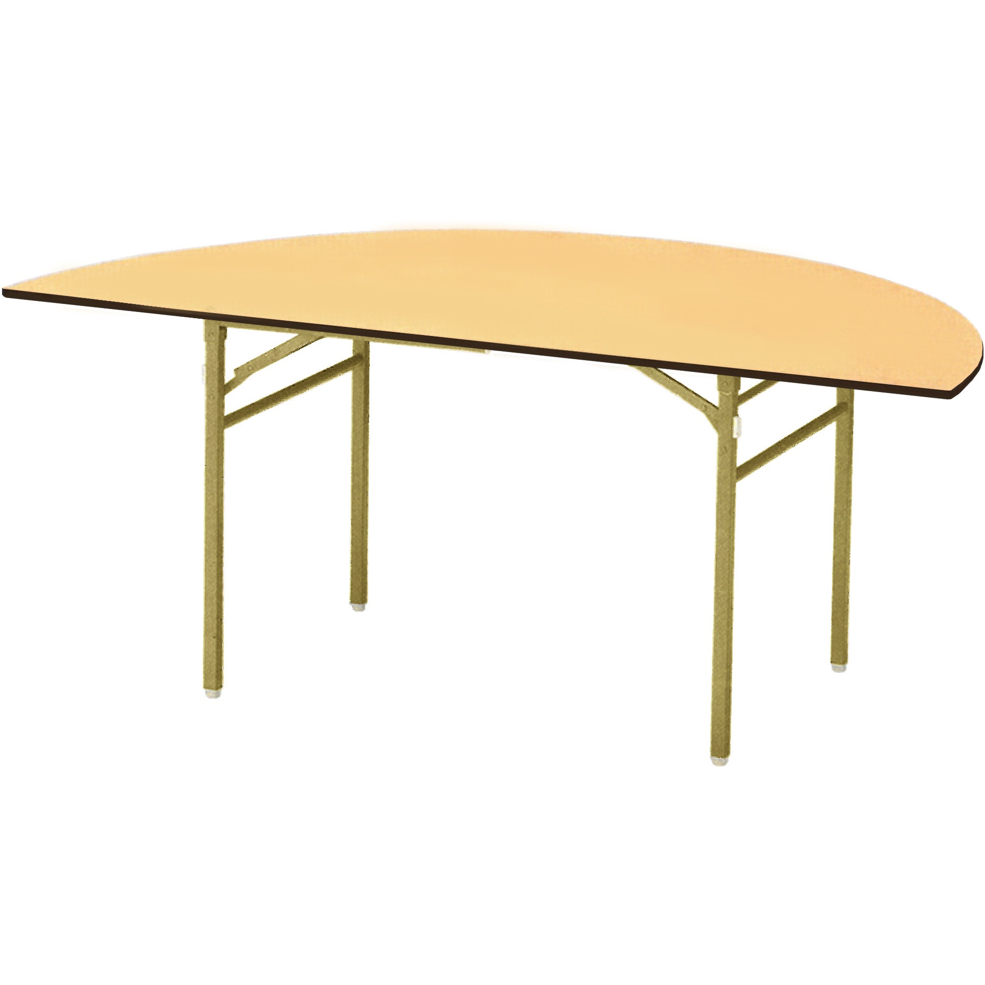 RT-1200HR セレモニー・レセプションテーブル ニシキ工業 シナ合板(クリア塗装)色 半丸型 幅1200mm奥行600mm高さ700mm