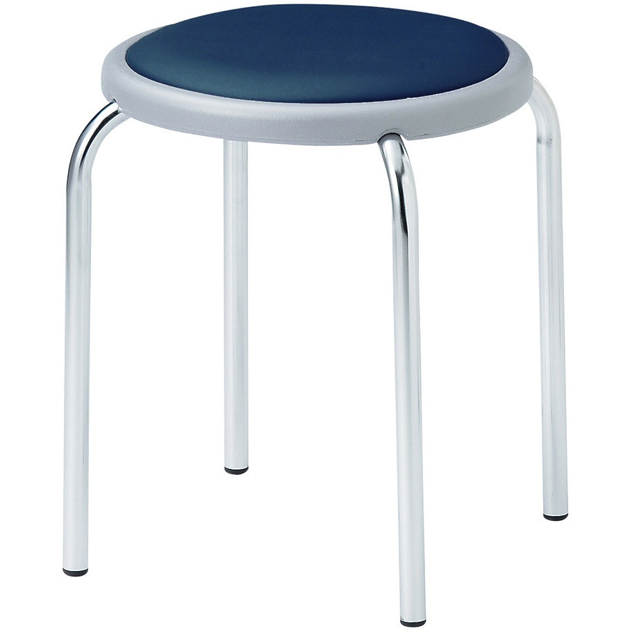 ST-25M-NV チェア ニシキ工業 スタッキング可能(6脚まで) ネイビー色   ST-25M-NV