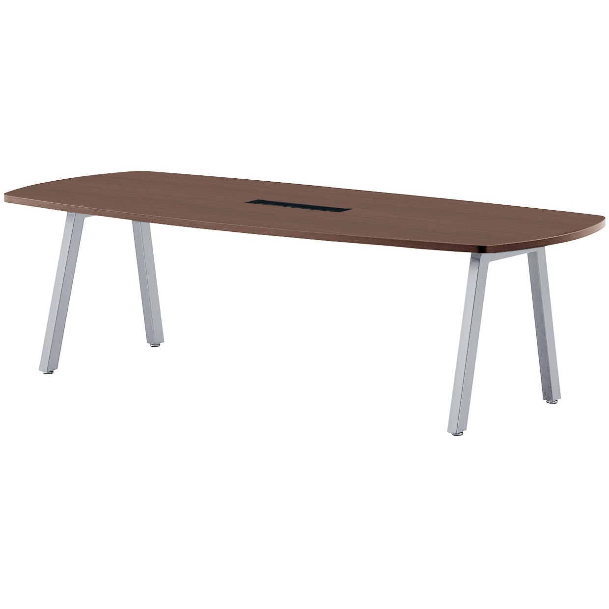 BL-S2412VW-WN ビッグテーブル ニシキ工業 ウォールナット シルバー 幅2400mm奥行1200mm高さ720mm  BL-S2412VW-WN