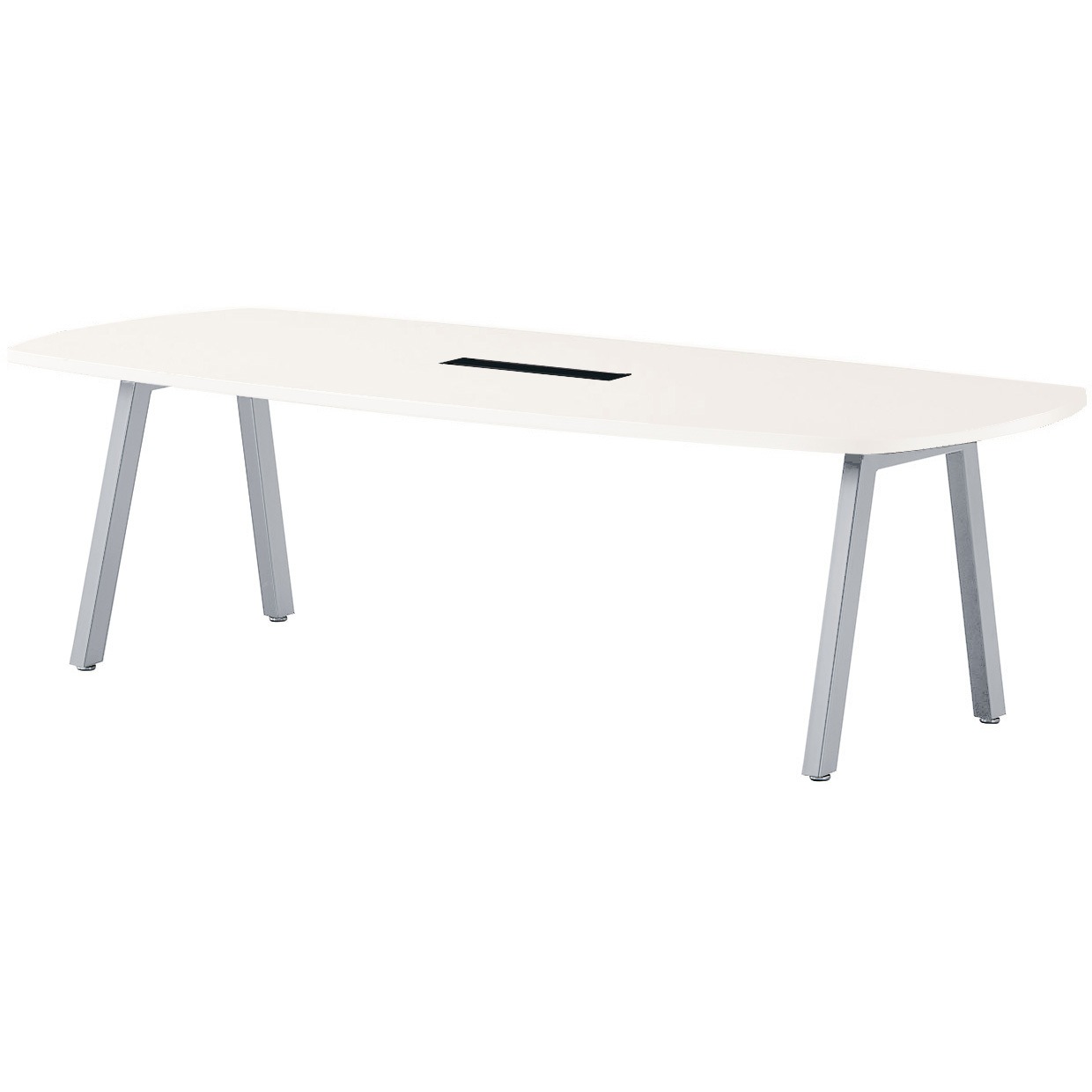 BL-S2412VW-OW ビッグテーブル ニシキ工業 オフホワイト シルバー 幅2400mm奥行1200mm高さ720mm  BL-S2412VW-OW