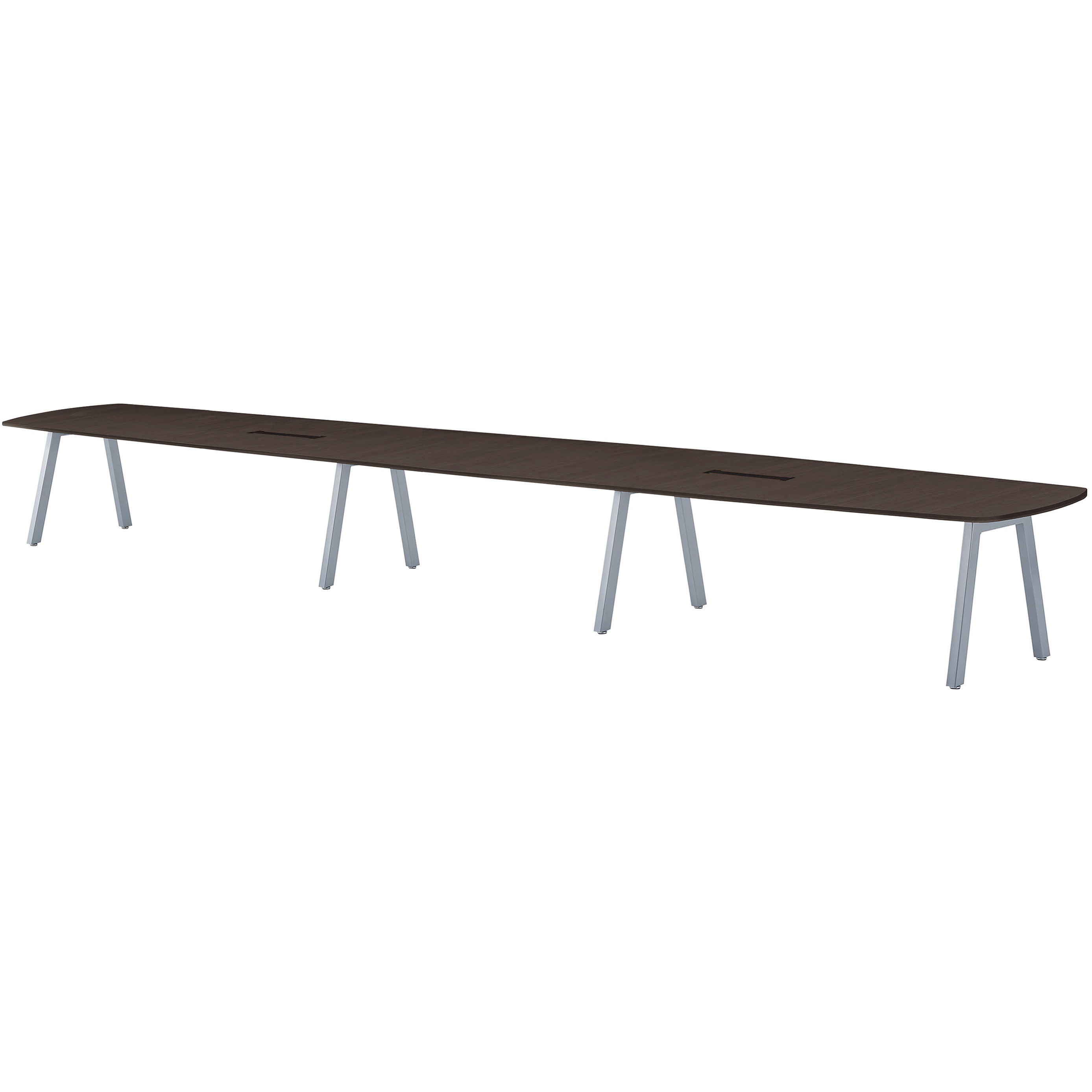 BL-S5614VW-DW ビッグテーブル ニシキ工業 ダークウッド シルバー 幅5600mm奥行1400mm高さ720mm  BL-S5614VW-DW
