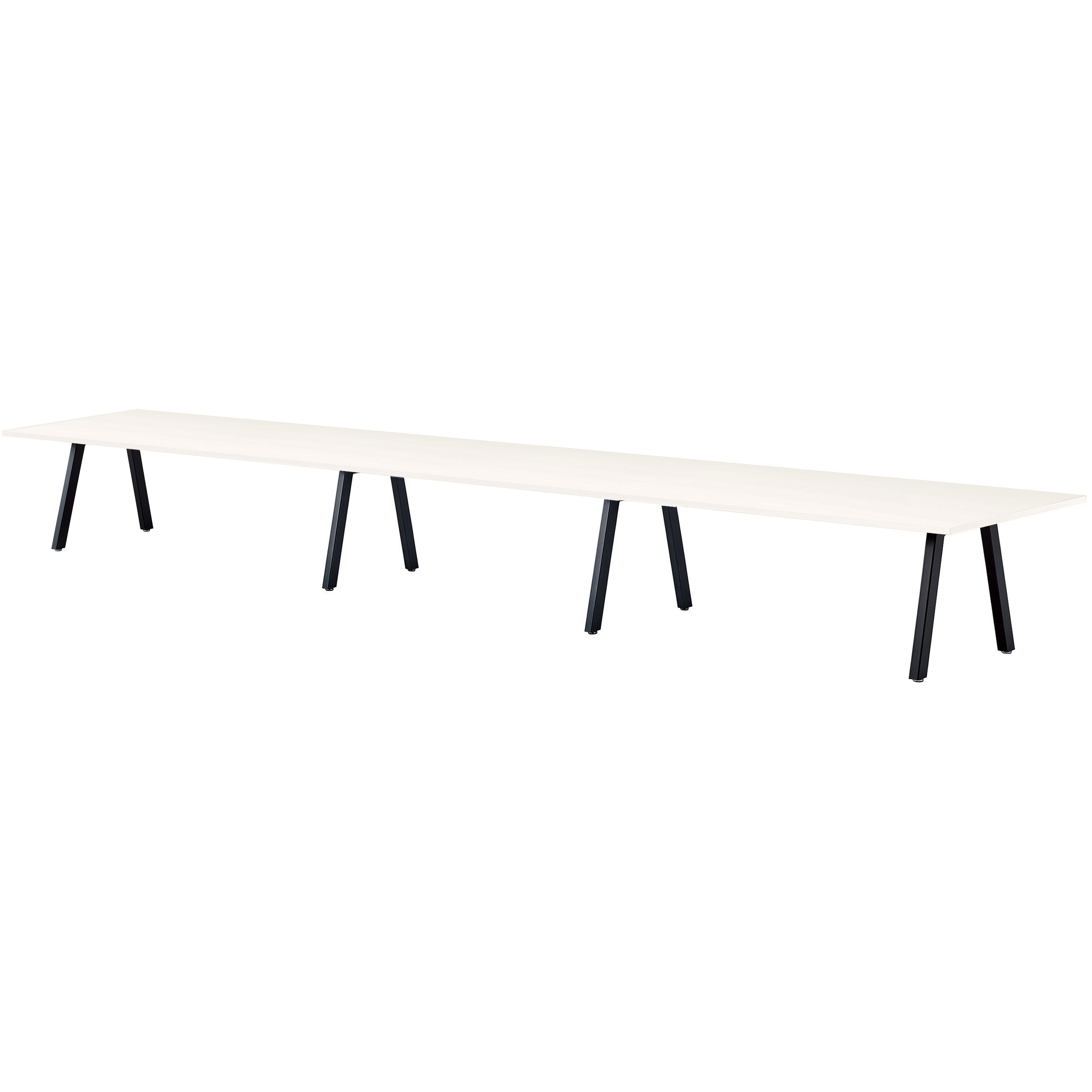 BL-B5612K-OW ビッグテーブル ニシキ工業 オフホワイト ブラック 幅5600mm奥行1200mm高さ720mm  BL-B5612K-OW