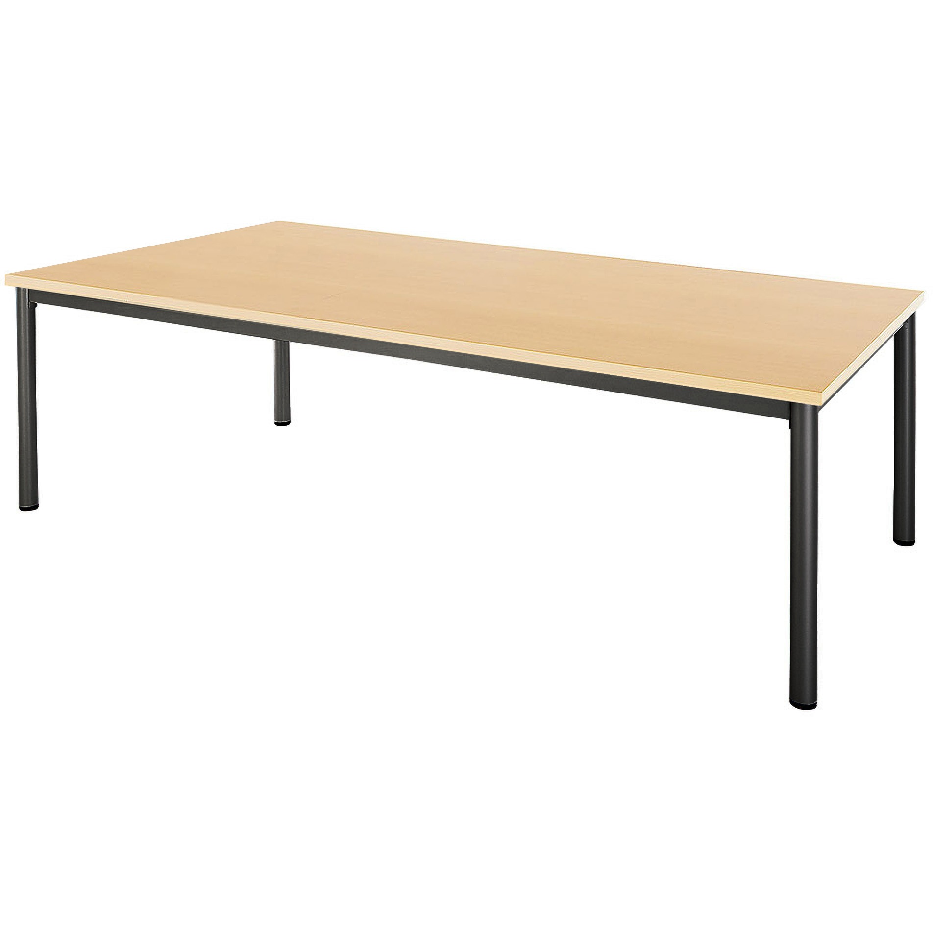 NWP-B2412-PL ビッグテーブル ニシキ工業 ペールウッド ブラック 幅2400mm奥行1200mm高さ720mm  NWP-B2412-PL
