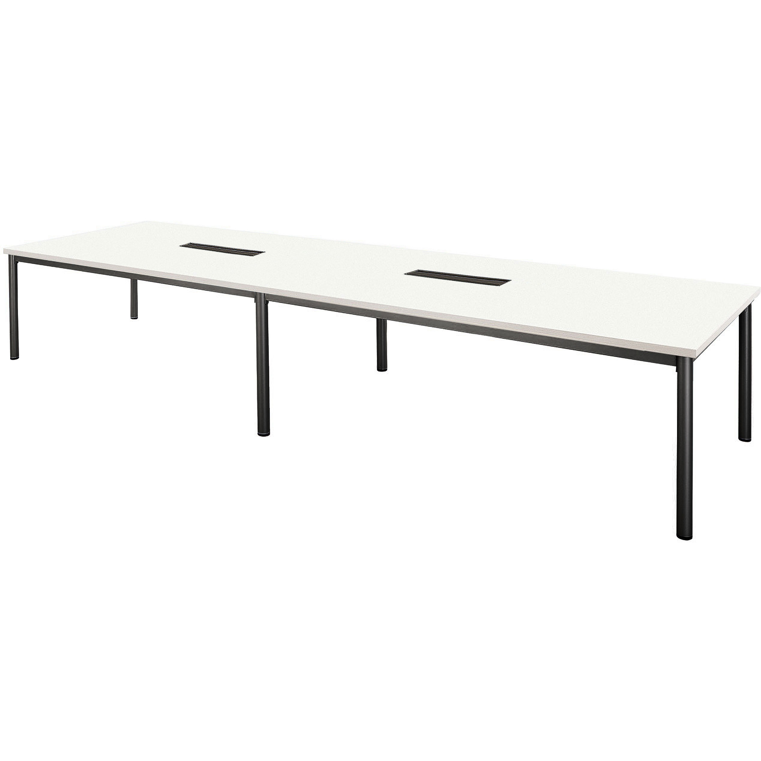 NWP-B4012W-OW ビッグテーブル ニシキ工業 オフホワイト ブラック 幅4000mm奥行1200mm高さ720mm  NWP-B4012W-OW