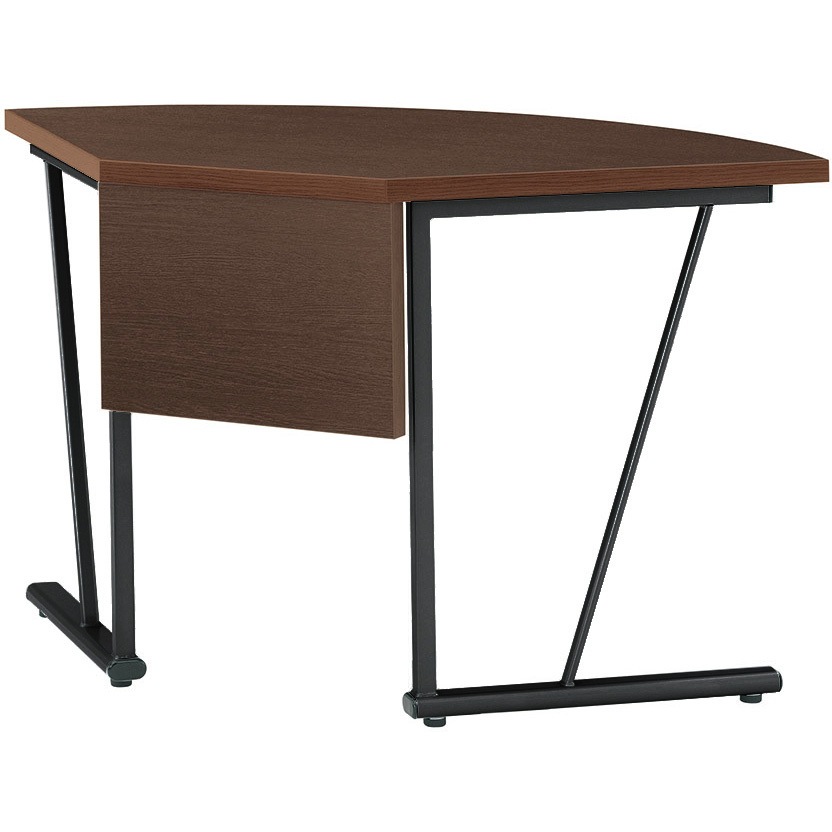 EZY-B6090R-MH ラウンドテーブル ニシキ工業 マホガニー ブラック 寸法900R×600×700mm  EZY-B6090R-MH