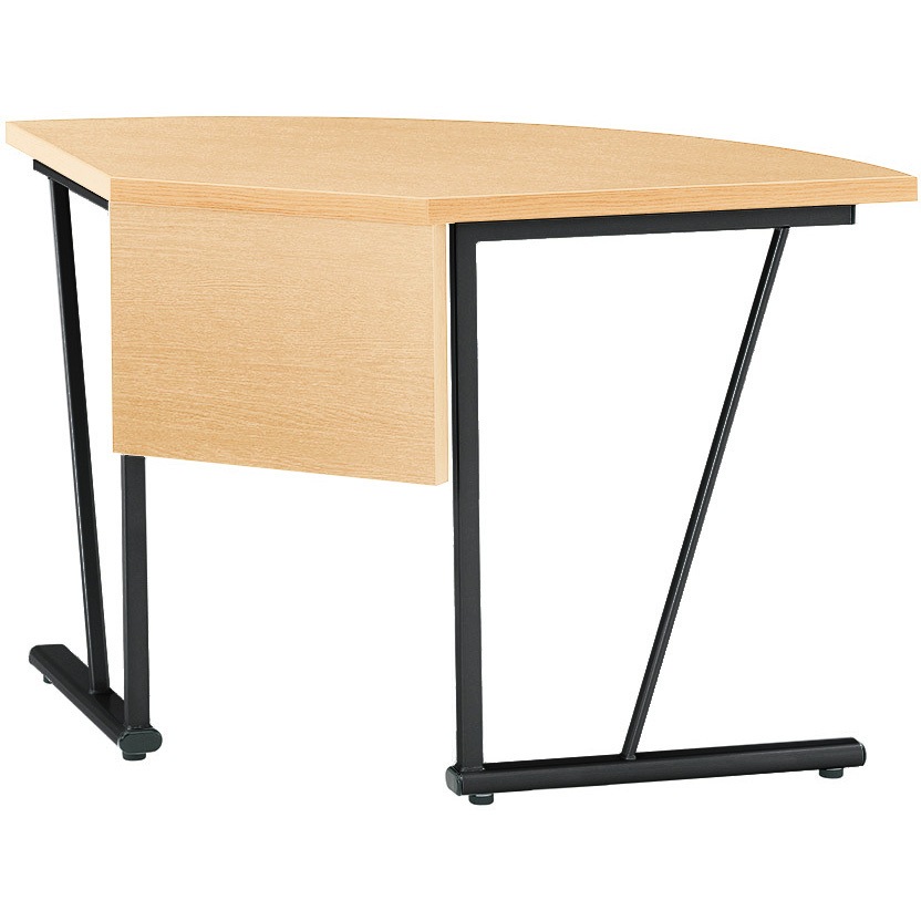 EZY-B6090R-PL ラウンドテーブル ニシキ工業 ペールウッド ブラック 寸法900R×600×700mm  EZY-B6090R-PL 41,587円