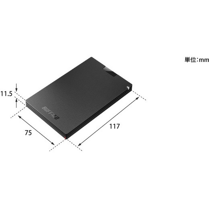 SSD-PGC500U3-BC USB3.2(Gen1) ポータブルSSD Type-A&C BUFFALO