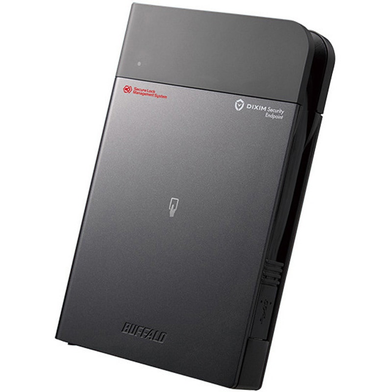 HDS-PZN1.0U3EV3 ICカードセキュリティ ウイルスチェック 耐衝撃ポータブルHDD BUFFALO(バッファロー) 1TB