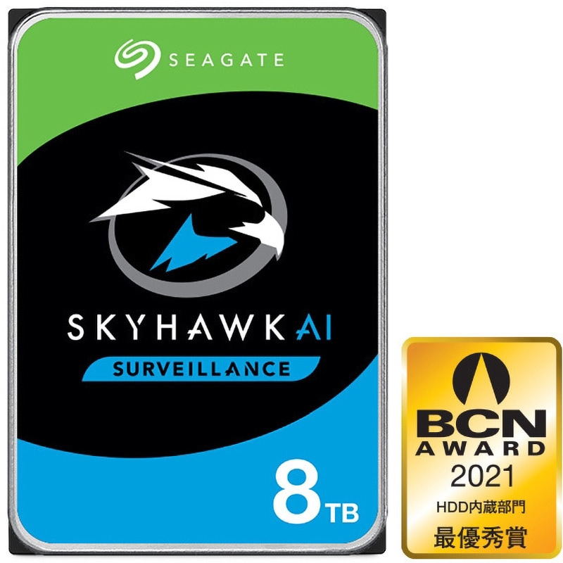 ST8000VE001 Seagate SkyhawkAI 3.5" 【データ復旧3年付】 8TB 内蔵ハードディスク RVセンサー搭載 5年保証ネットワーク監視カメラ ビデオレコーダー用 ST8000VE001 1個 SEAGATE(シーゲイト) 【通販モノタロウ】