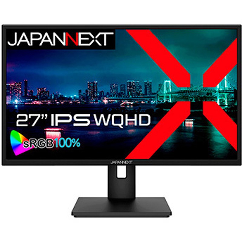 JN-IPS271WQHD-HSP 液晶ディスプレイ 27型/2560×1440/DP×1、HDMI×1/ブラック/スピーカー有/2年保証 JAPANNEXT パネル駆動方式AHVA(IPS) 非光沢 フリッカーフリーYES JN-IPS271WQHD-HSP