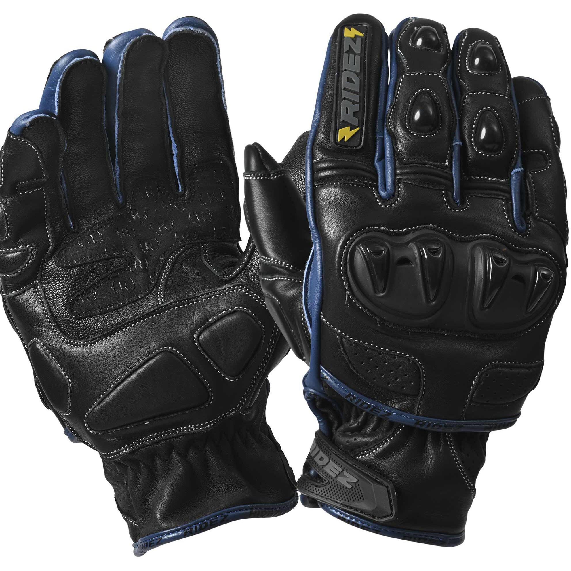 RLG11-BLUE-L バイクグローブ  プロテクター(ベンチレーション) RIDEZ(ライズ) ブルー色 サイズL 1個 RLG11-BLUE-L