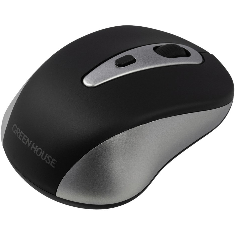 グリーンハウス ワイヤレスマウス 無線マウス DPI切り替えボタン搭載 GH-MULNOA-SV シルバー