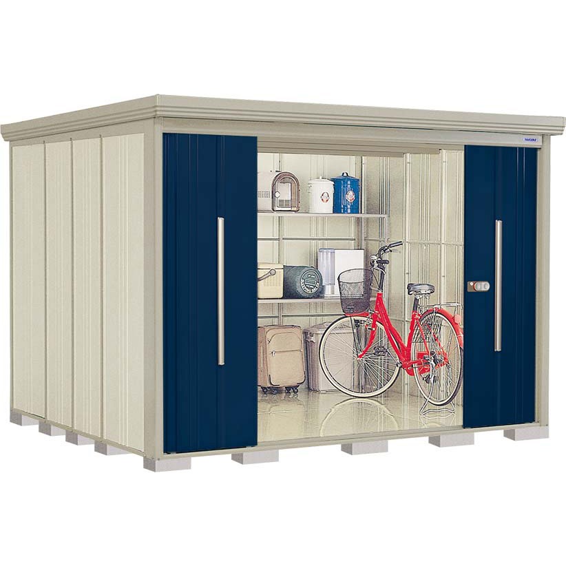 ND-2926D Mr，ストックマン ダンディ ND-2926 ディープブルー TAKUBO(タクボ/田窪工業所) 引き戸 一般型/標準型/背面棚タイプ 間口2900mm奥行2622mm高さ2110mm