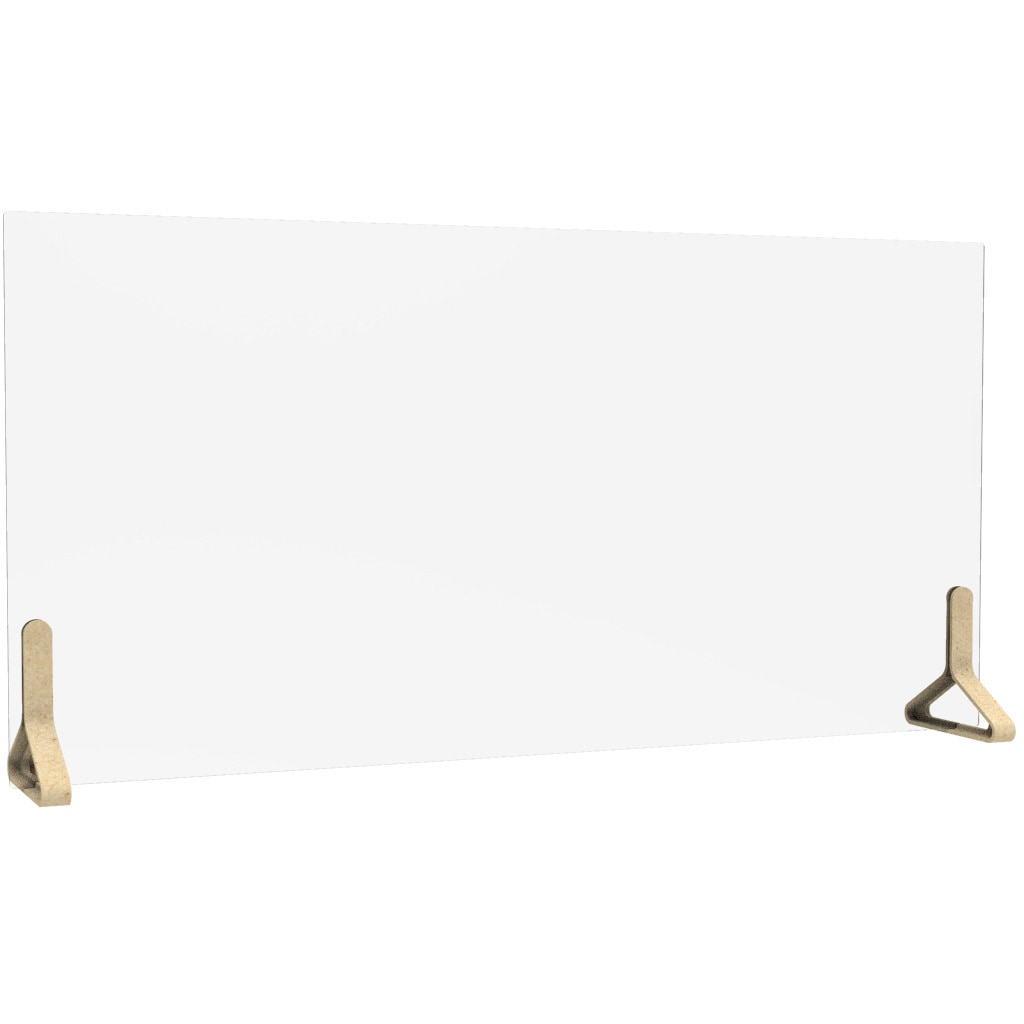 PPL-1260AC-BE PINZO アクリル衝立 W1200×H600 カラー脚 アール・エフ・ヤマカワ バイオプラスチック色