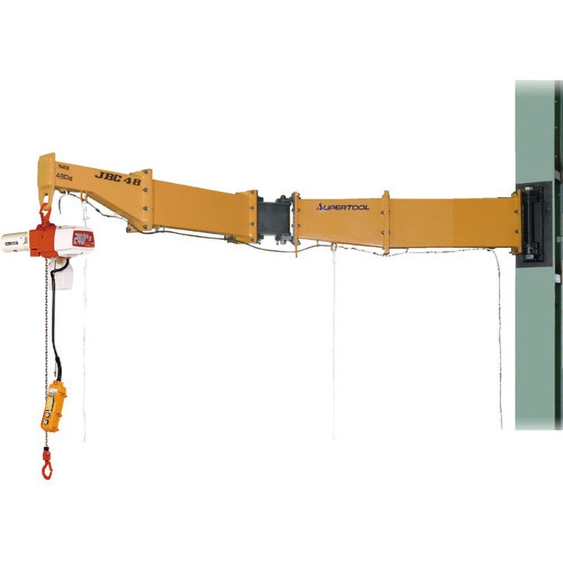 JBCC1540HF 二速選択型電動チェーンブロック付ジブクレーン スーパーツール H鋼用柱取り付け式 荷重0.16t   JBCC1540HF