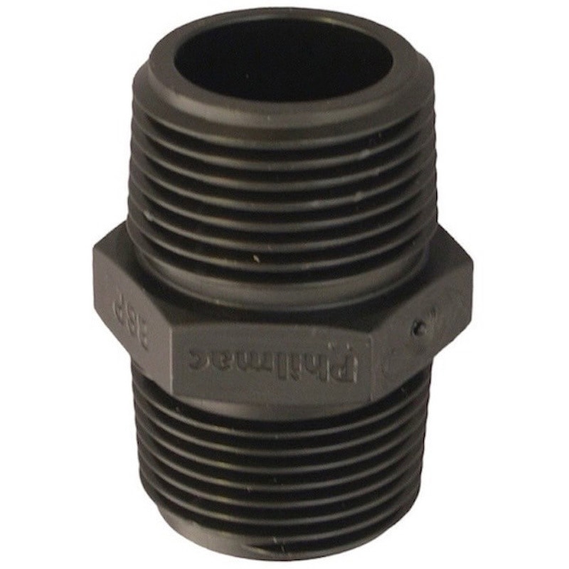 PPNI-50 ポリプロピレン(PP) 六角ニップル 1個 ノーブランド 【通販モノタロウ】