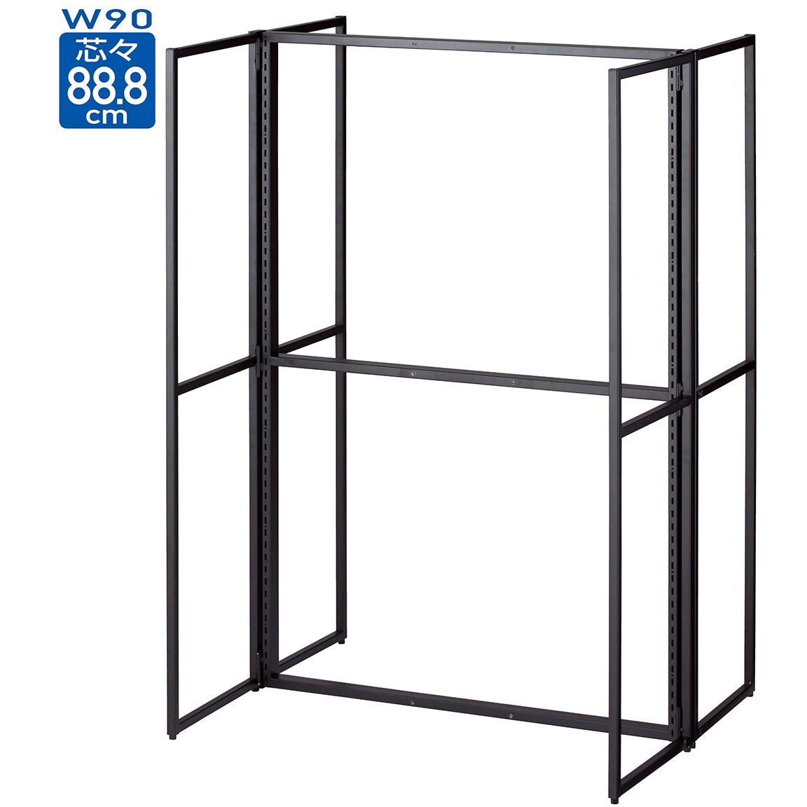 3512-315 フォールディングスリット什器 両面 ストア・エキスプレス 荷重140kg 寸法(片面内寸)92.7×36.1cm幅96.5cm奥行76.4cm高さ135cm 1台 3512-315