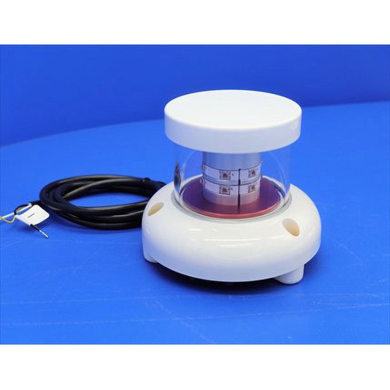 MFR-2X 赤 LEDフラッシュライト 白ボディ マリンテック 赤色 寸法77.5×Φ95mm