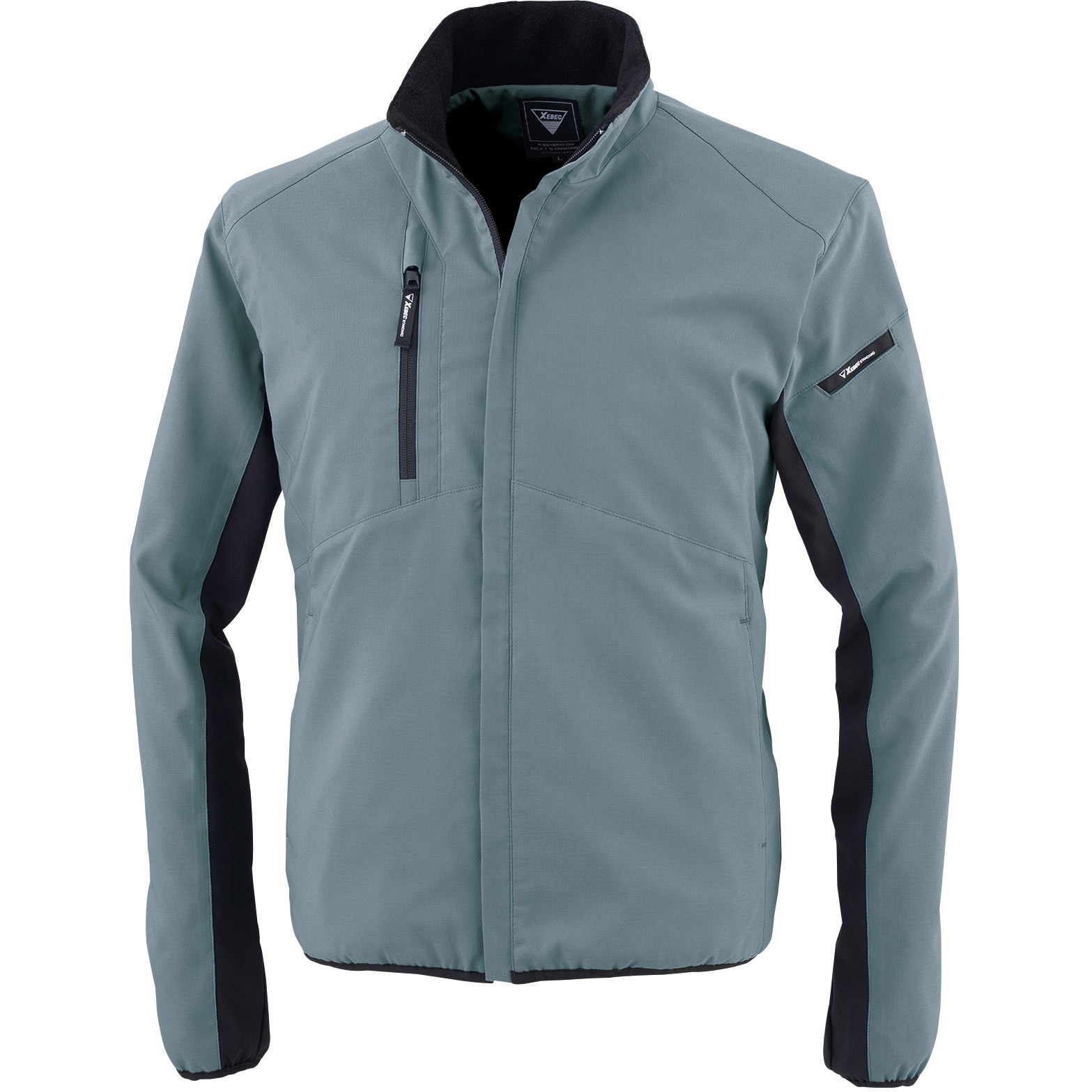 143 軽防寒ブルゾン ジーベック エコストレッチリップストップ ブルーグレー色 L着丈65cm