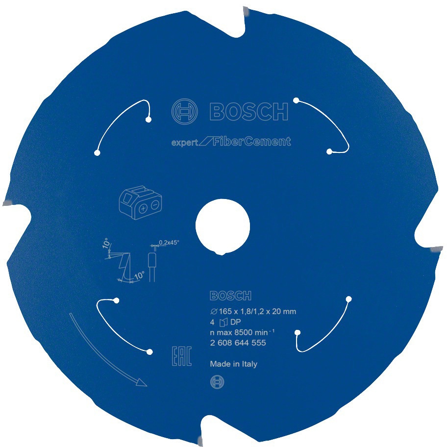 2608644555 丸のこ刃 エキスパート窯業系サイディング BOSCH(ボッシュ) 刃数4P 適合機種GKS18V-57H 外径165mm内径20mm