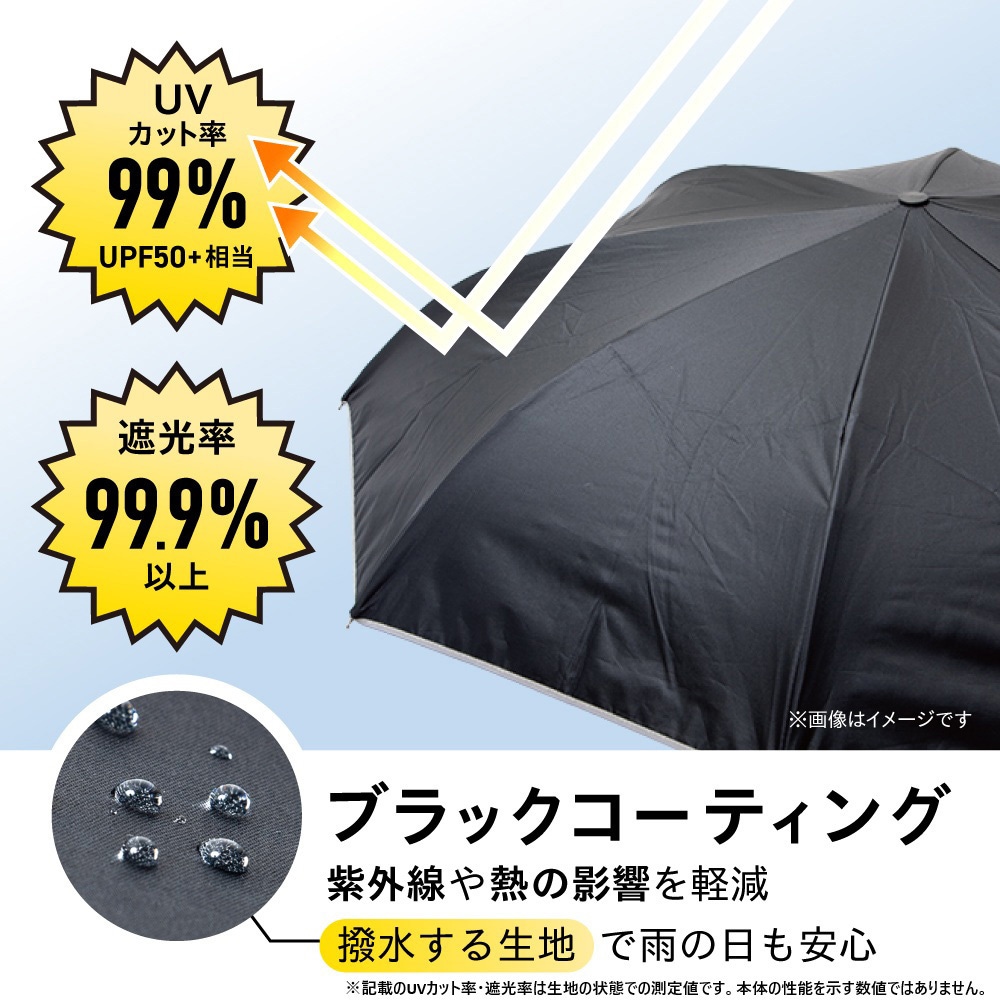 DGU-5C-H 逆とじ傘 晴雨兼用 ゼピール 骨数8本 グレー色 親骨長さ50cm