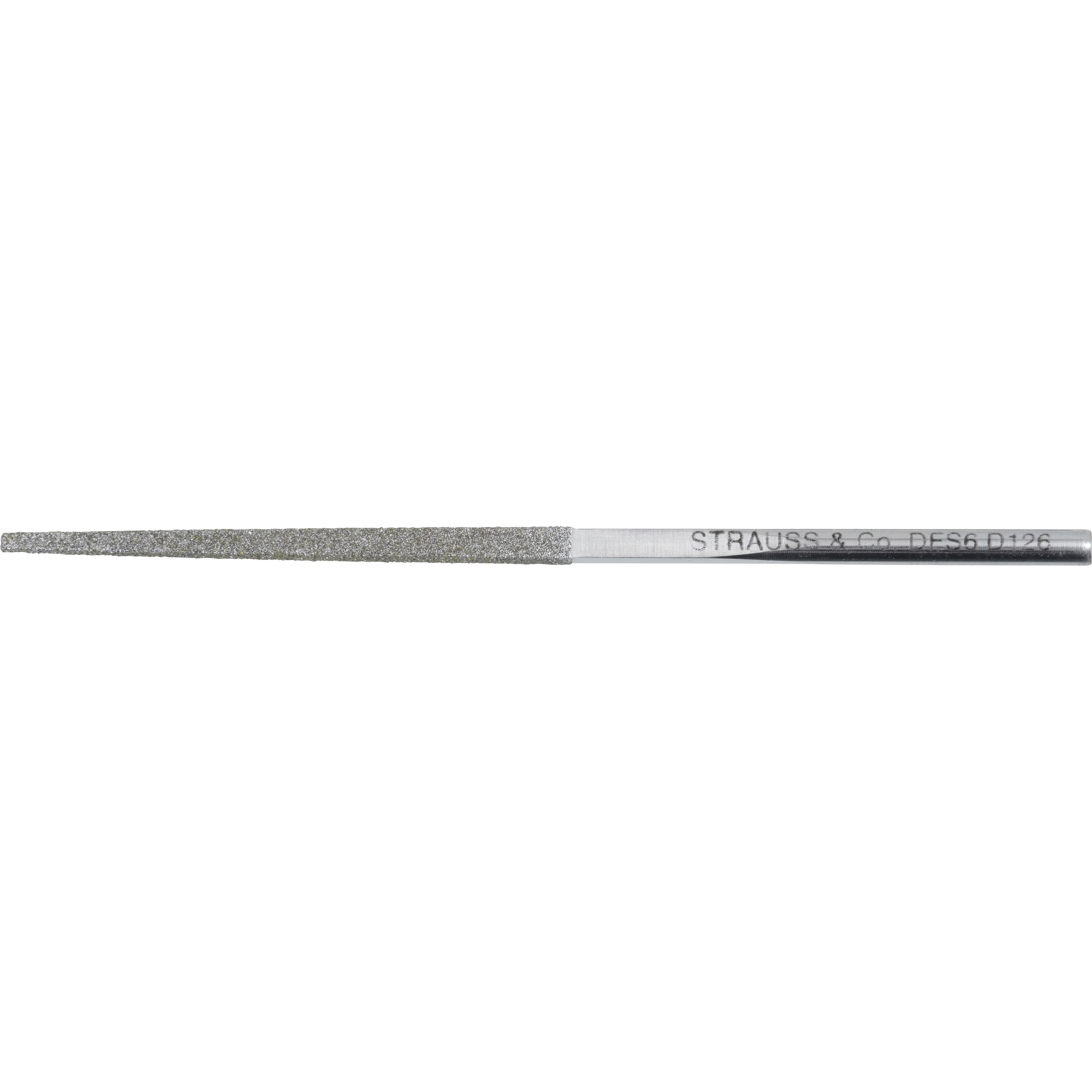DFS6-D126 ダイヤモンドヤスリ DFS (ハンドグラインダー用ショートニードルヤスリ) STRAUSS 角 粒度#120/140相当 全長85mm 1本 DFS6-D126