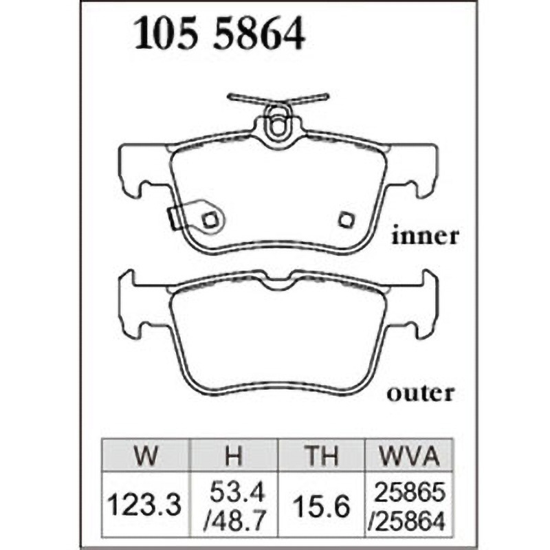 P-1055864 ブレーキパッド(プレミアムタイプ) 1セット(4枚) DIXCEL(ディクセル) 【通販モノタロウ】