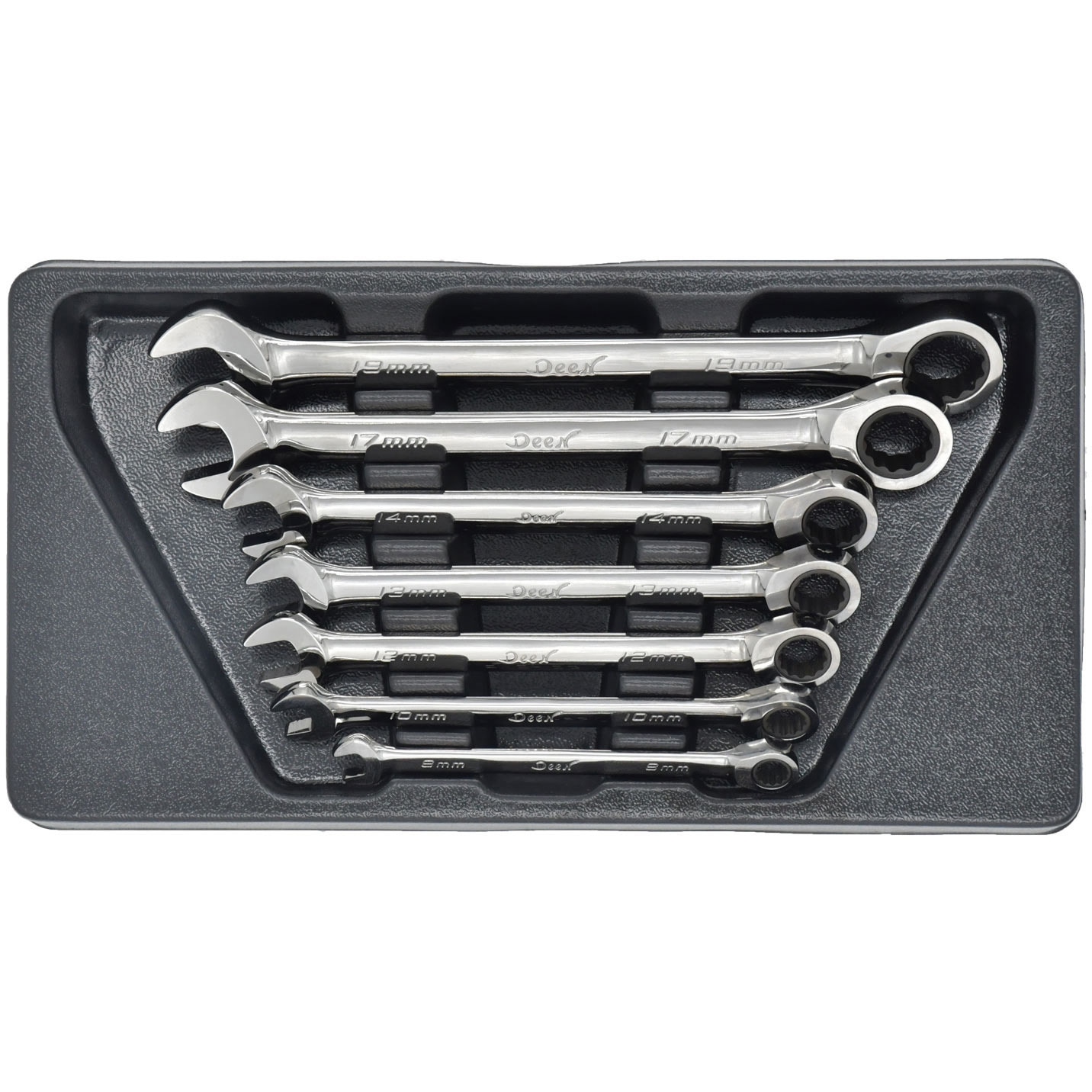 DNC07GWSET ラチェットコンビレンチセット DEEN ラチェット機構あり 8/10/12/13/14/17/19mm 9,995円