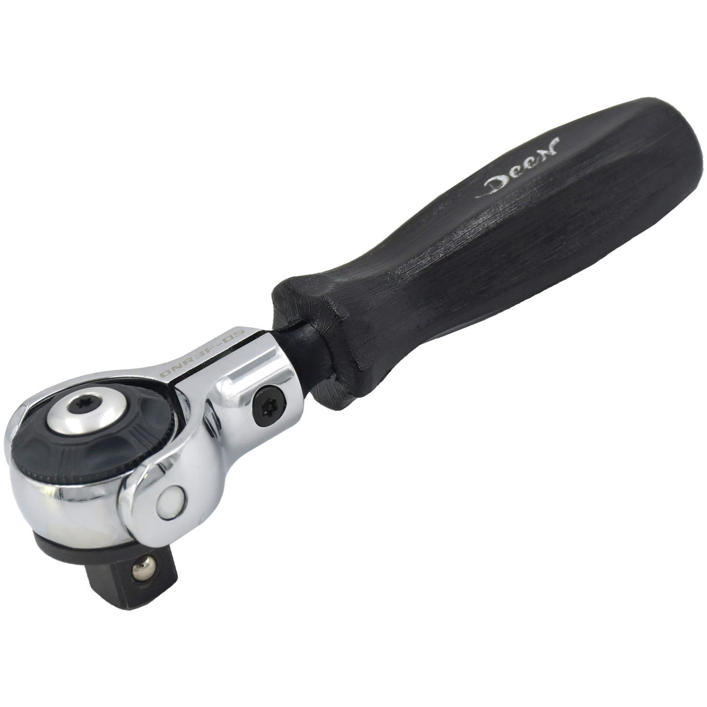 DNR3F-05 3/8sqスイベルラチェット DEEN ギア数72 全長120mm  DNR3F-05