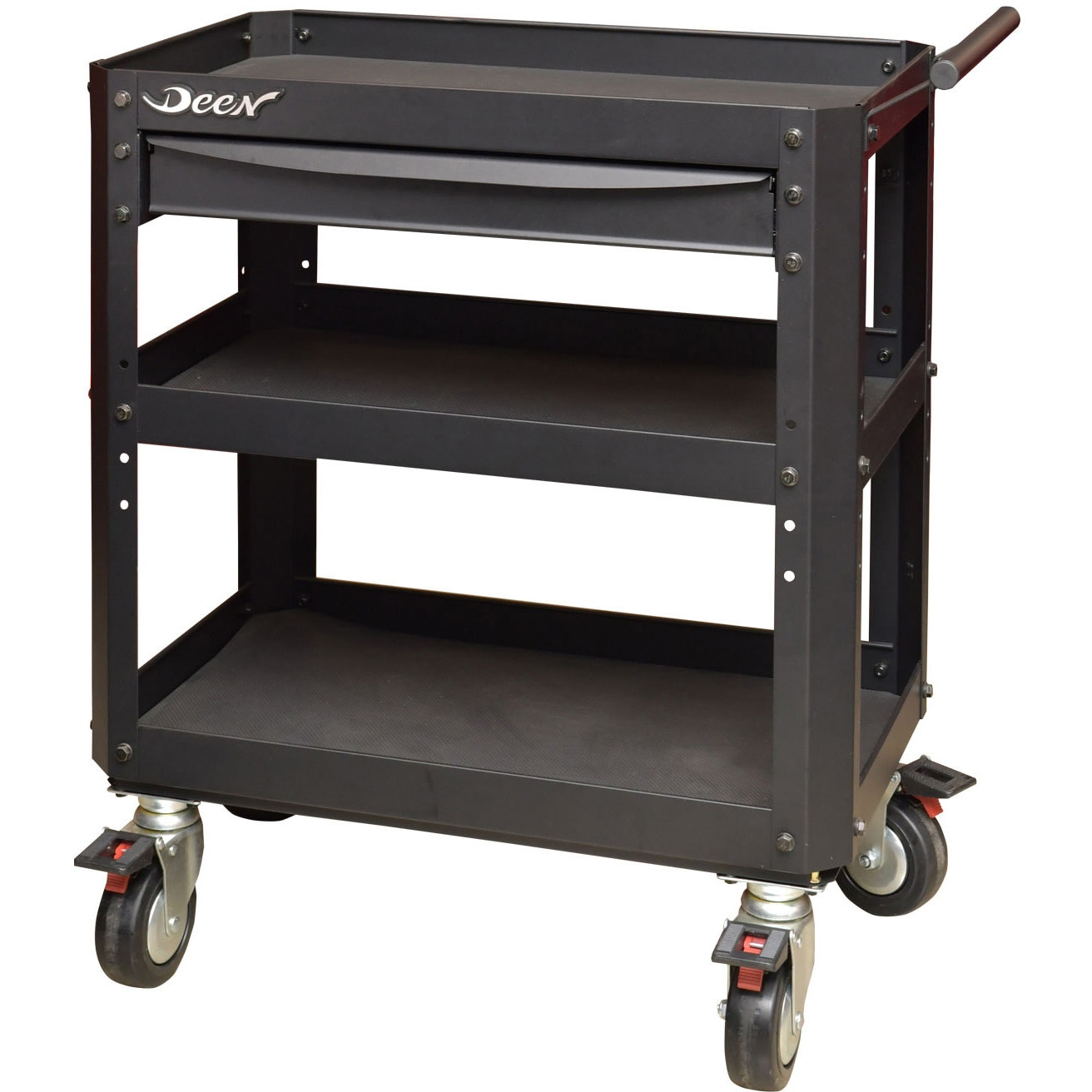 DNX29311BK 引き出し付きドロアーワゴン DEEN 自在×4キャスター 引出しあり 3段 高さ881mm間口735(810)mm奥行462mm  DNX29311BK
