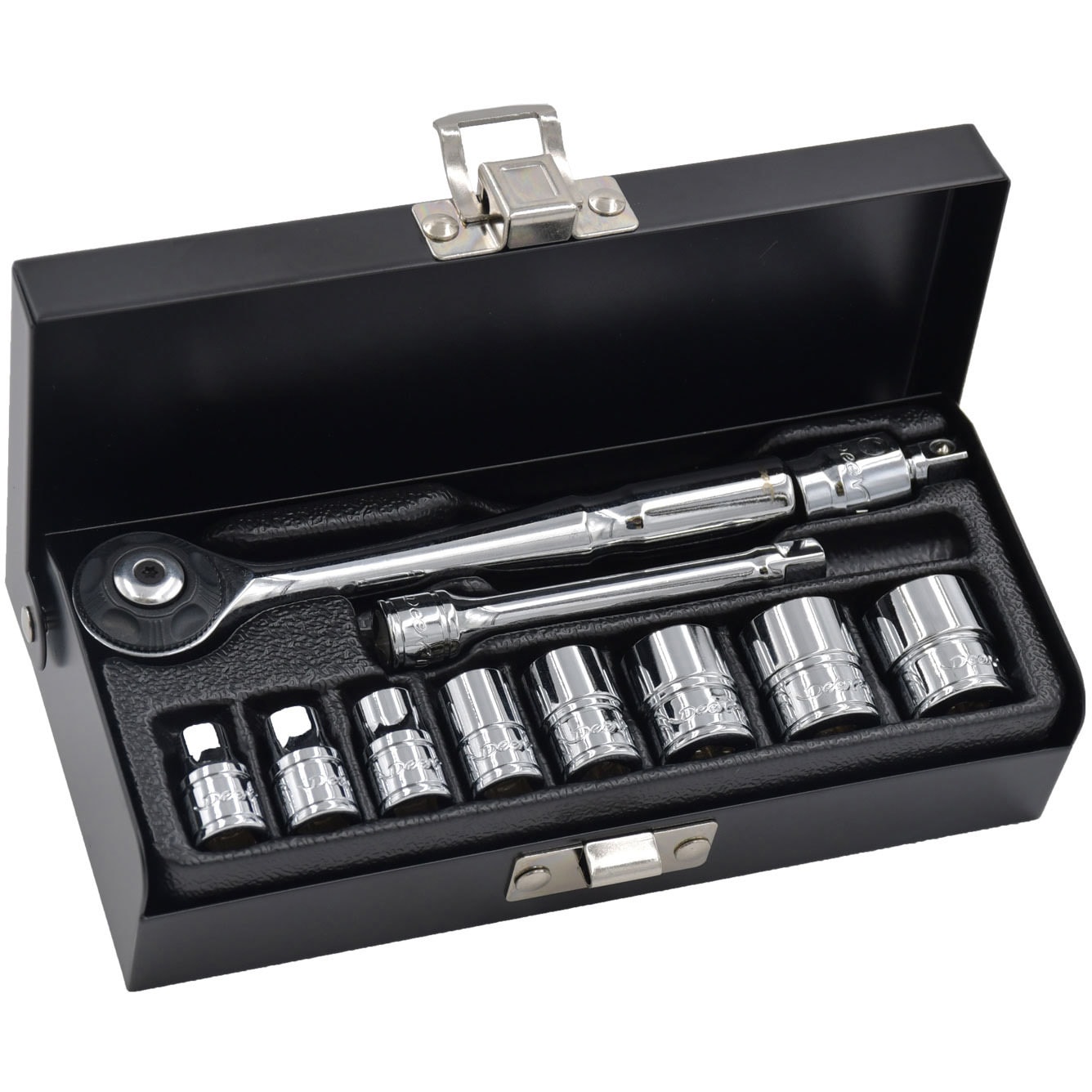 DN1411SW/BK 1/4sqラチェットソケットセット DEEN セット商品数11