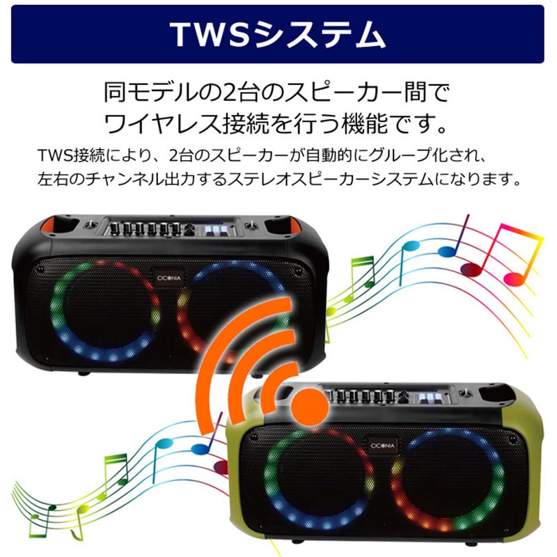 CTFE-2060C-KA ポータブルスピーカー CICONIA カーキ色 CTFE