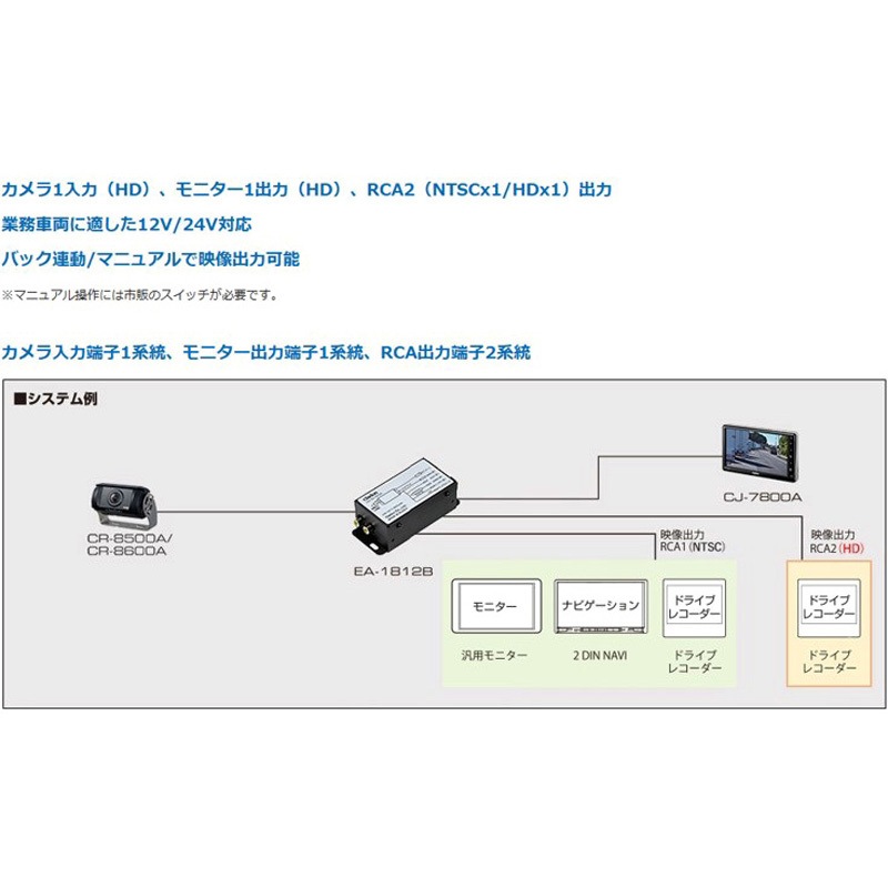EA-1812B【ワケあり】 カメラ電源分配BOX 1台 クラリオン (Clarion 