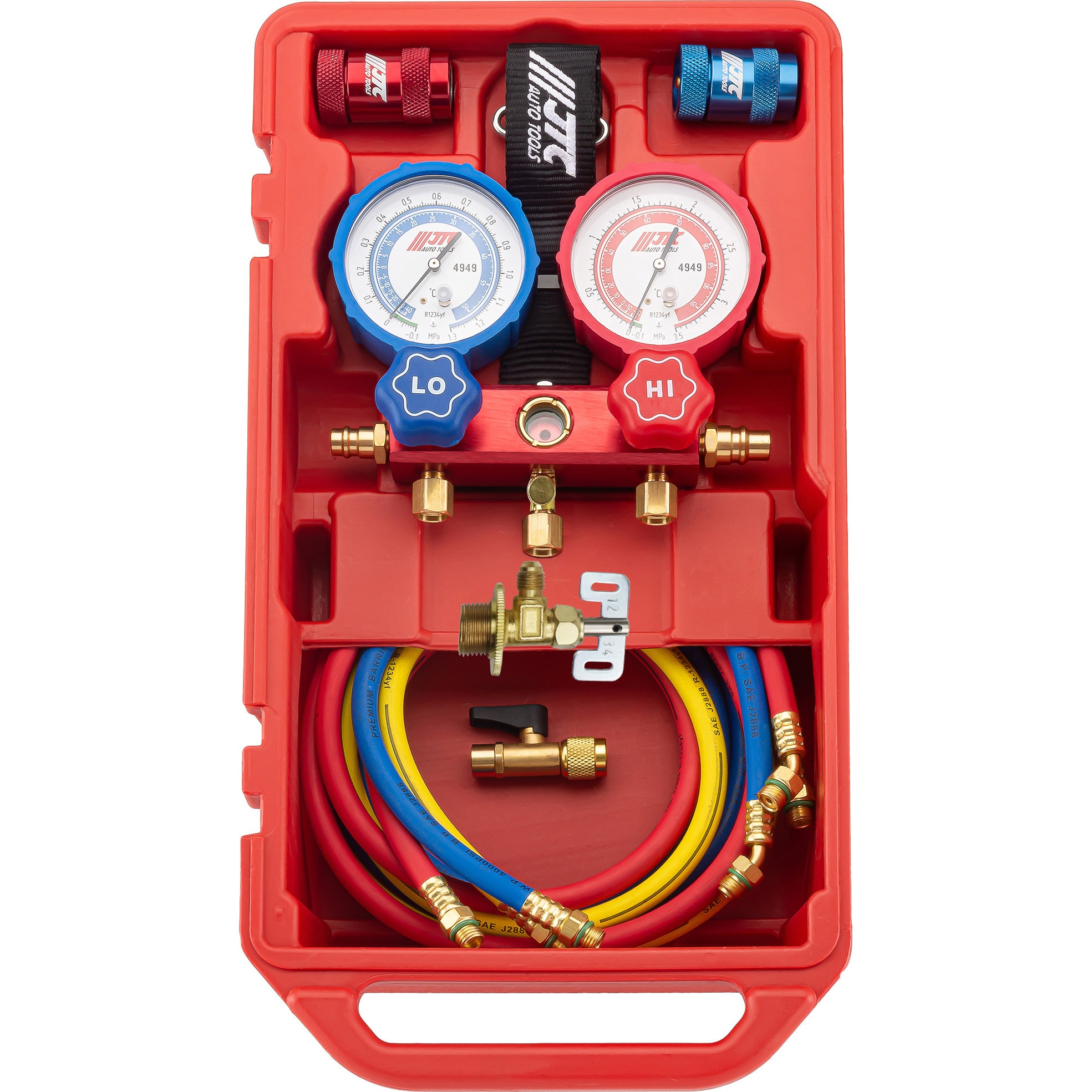 JTC4949 R1234yf用マニホールドゲージ JTC PAGオイル専用 ホース長さ