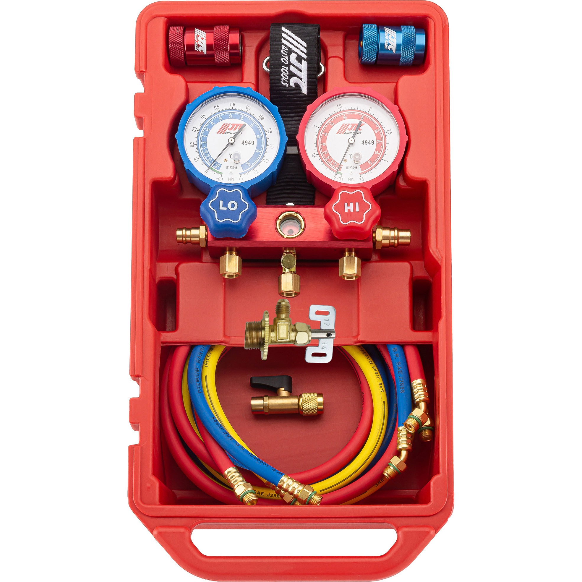 JTC4949H ハイブリッド車用R1234yfマニホールドゲージ JTC ホース長さ