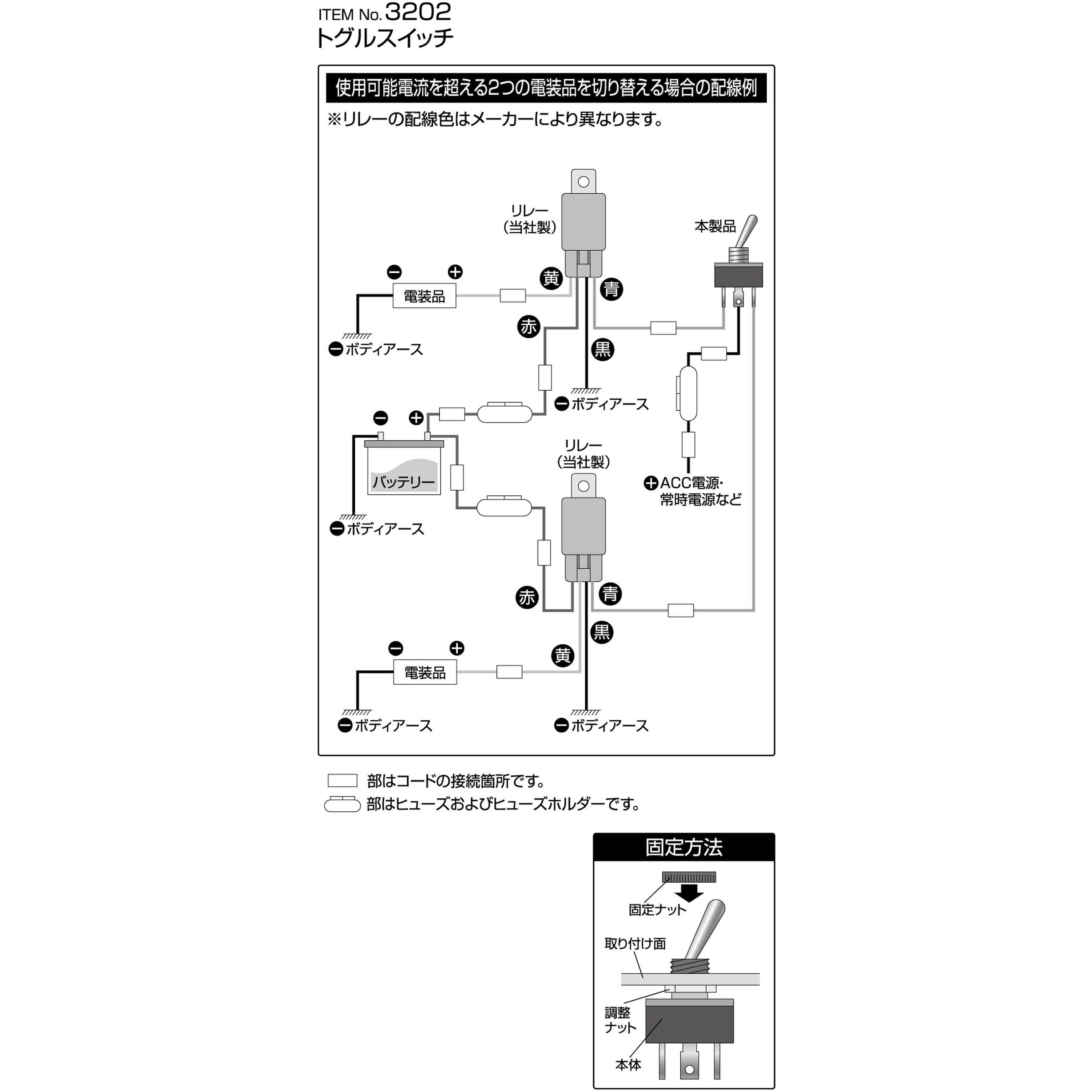 エーモン トグルスイッチ ON-ON DC12V 15A DC24V 7.5A 3202 最大81％オフ！