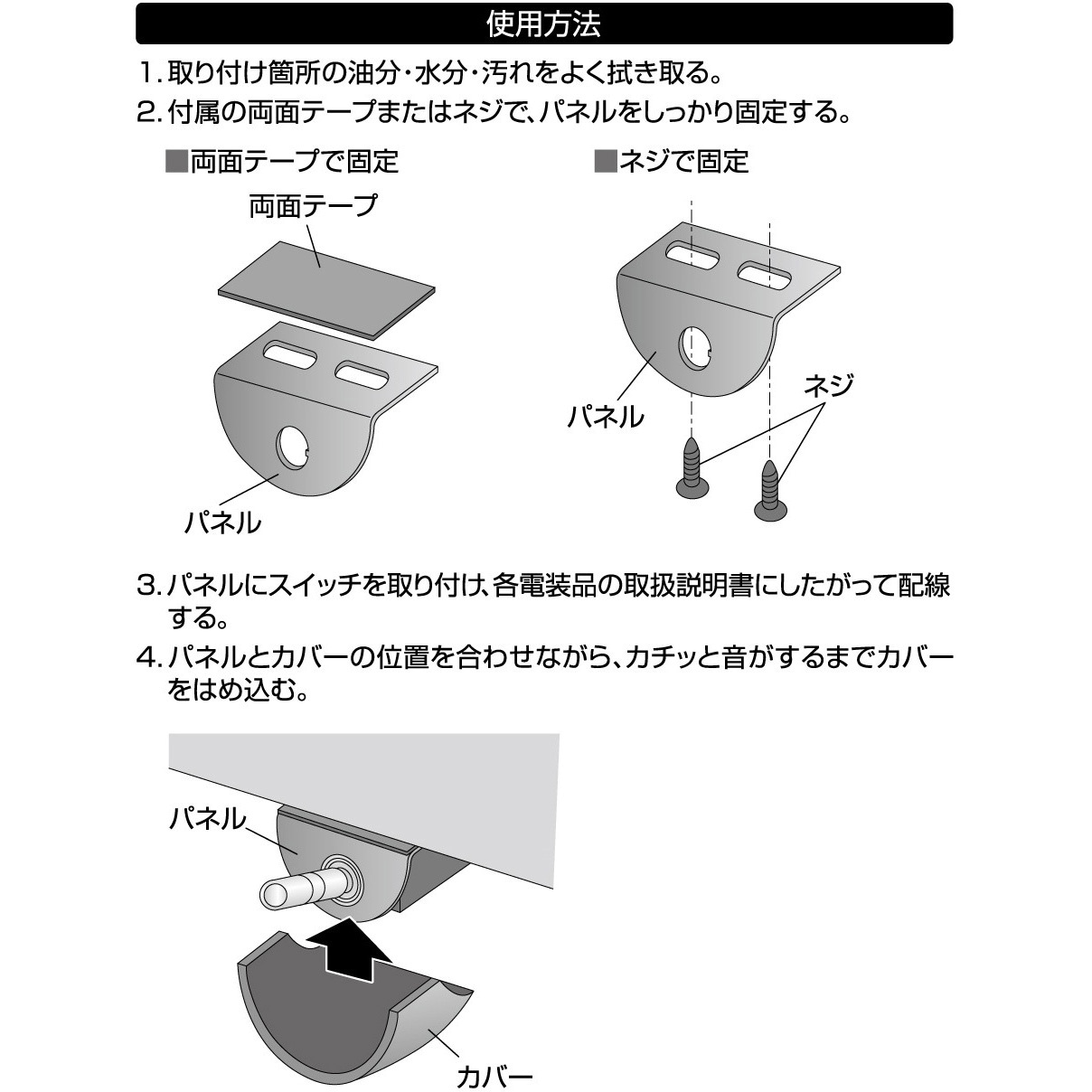 3233 スイッチパネル 1個 エーモン 【通販モノタロウ】