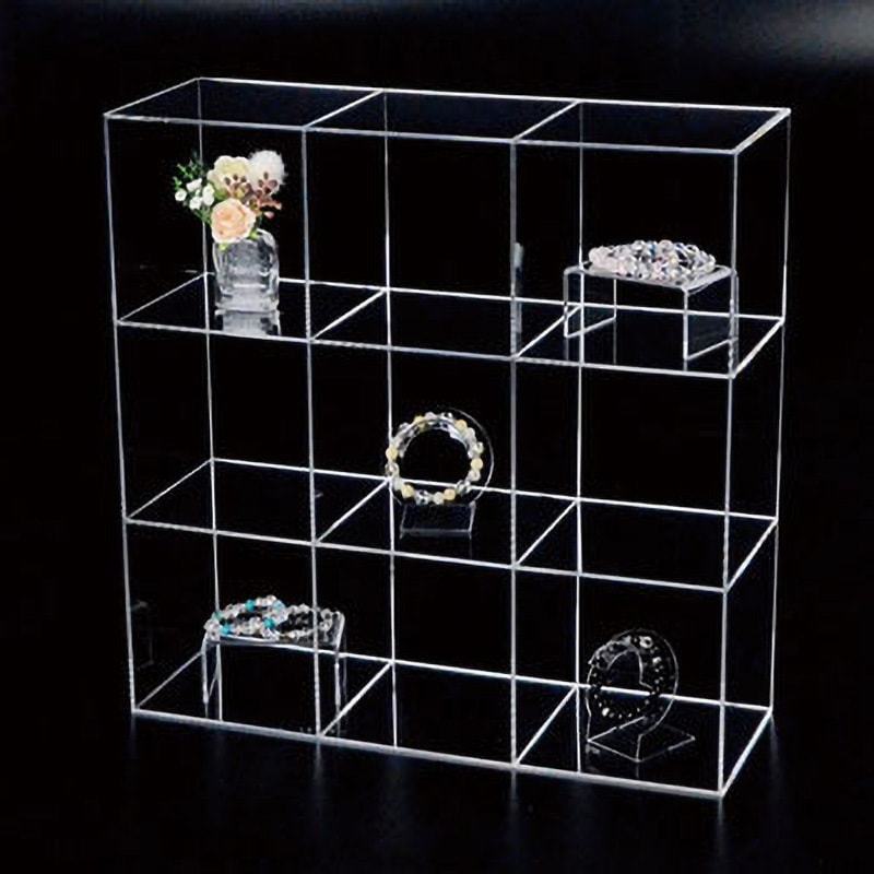 Ｍ64 ★【4点セット】アクリルラック/店舗什器/陳列/ディスプレイ/3段/斜め/小物/ペン/店舗用品★ 店舗什器・ディスプレイ用品 値札／陳列 通販フォレストウェイ