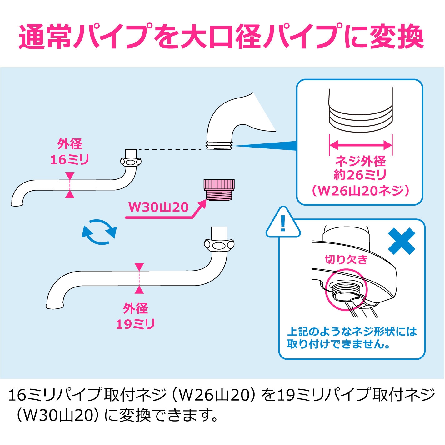 GA-HW022 これエエやん 吐水パイプネジ変換アダプター (水栓 蛇口 吐水